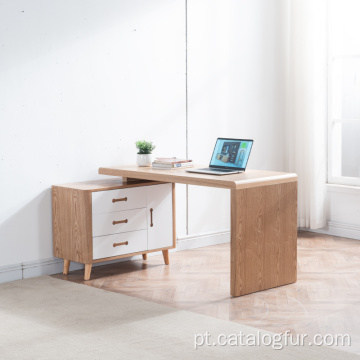 Móveis de escritório para sala de estar, quarto, moldura de madeira compensada, mesa de computador marrom